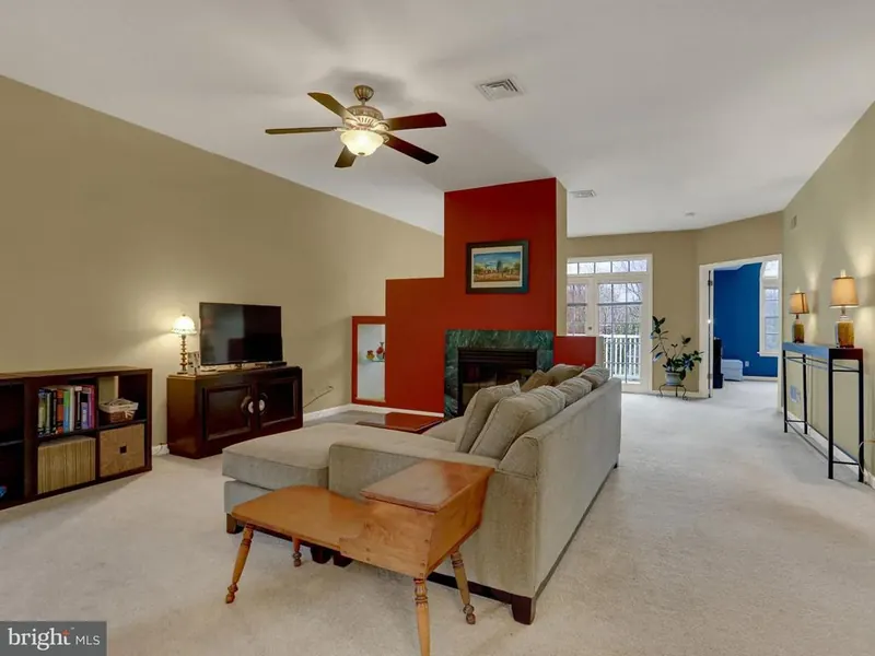 Living room with gas fireplace